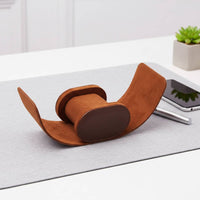 Single Watch Travel Case Soft Suede Lining Leather Watch Roll Individual Accessory Storage Flat Bottom Design for Travelers