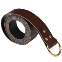 Rolled Construction Wide Belt Waist Band Smooth Strap
