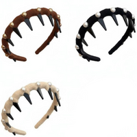 Crystal Wave Headband, Plush, Thin, Comfortable