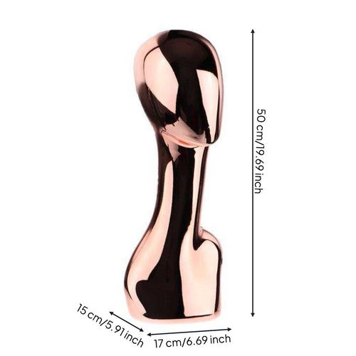Hat Mannequin Head Long Extended Neck Hairpiece Stand Head Smooth Glossy Finish Hat Display Stand for Salon