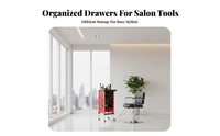 Rolling Wheels Hairdressing Tool Trolley Removable Drawers Salon Trolley Large Capacity Mobile Storage Single-Unit Multifunctional for Hairdressers, Hair Stylists, Beauty Professionals, Barbershop, Barber Shop, Spa, Home