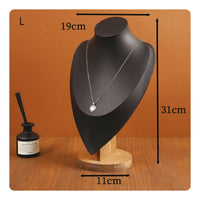 Necklace Display Bust Elegant Design Jewelry Bust Display Solid Wood Base