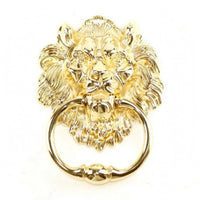 Lion Head Pull Loop Sculpted Lion Head Pull Handle Decorative