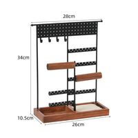 Multi-Tier Jewelry Rack Two-Way-Axis Necklace Display Holder Space-Saving