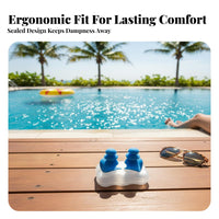 Comfortable Fit Waterproof Swimming Earplugs Washable Silicone Earplugs Ergonomic Design for Swimmers, Travelers, Studying, Travel, Concerts