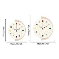 Creative Art Clock 2D Flat Design House Decoration for Office, Bedroom