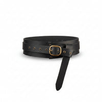 Clothing Accessory Wide Leather Waist Belt Long-Lasting Rectangular Buckle
