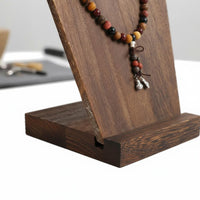 2 Pieces Solid Wood Necklace Display Tabletop for Boutique