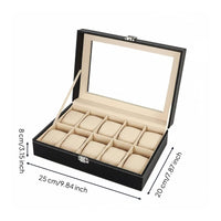 Watch Display Box Leather-Look Watch Storage Box Scratch Protection