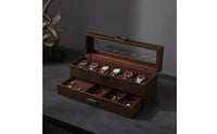 Watch and Jewelry Organizer Clear Jewelry Box with Glass Lid Sturdy for Closet