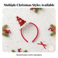 Christmas Hat Headband Cute Mini Santa Hat Hair Hoop Christmas Hair Hoop Photo Prop Festive Party Headwear Universal Fit