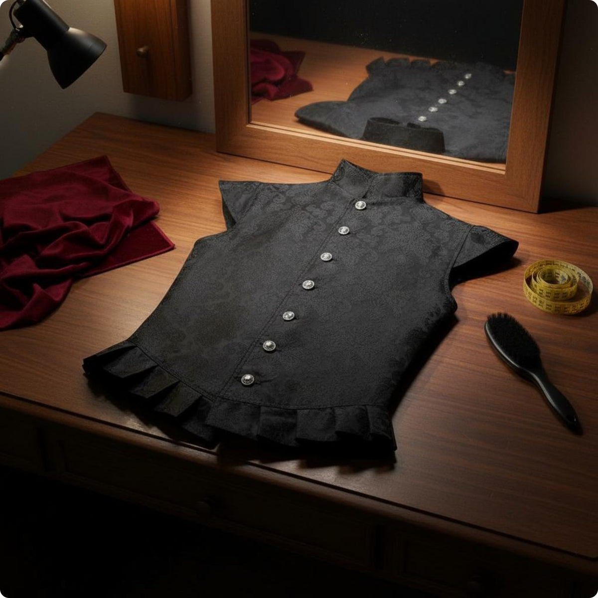 Tudor Performance Vest Sleeveless Tudor Doublet Vest Embossed Metal Buttons