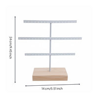 Desktop Earring Organizer Wood Tray Base Storage Item Rust Resistant for Storage