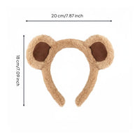 Soft Bear Ears Headband Cute Design Bear Ears Headband Elastic Band for Girls, Women