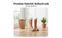 Non-Slip Sole Knee-High Rain Boots Easy to Clean Tall Rain Boots Single-Piece Molding for Adults, Dog Walkers, Outdoor, Gardening