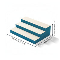 Three-Tier Display Riser Compact Stepped Display Stand Easy to Clean for Counter