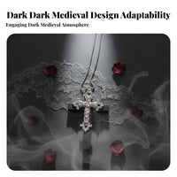 Large Cross medallion medieval-inspired and design Statement Cross medallion chain Dark artistic and design