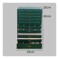 10-Layer Jewelry Box Dust Resistant Drawer Jewelry Case for Vanity