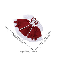 Doll Dress British OB24 Doll Outfit Double-Layer Textile Miniature Dress for Collection
