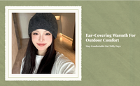 Knit Winter Hat, Double Layer, Warm Soft