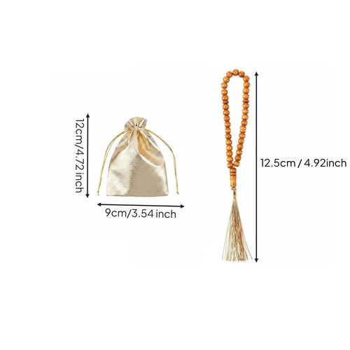12 Sets Wooden Prayer Beads Lightweight Tassel Prayer Bead Strand Calming