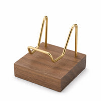 Open Design Stone Holder Waxed Finish Mineral Sample Display Stand