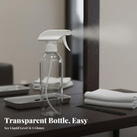 Fine Spray Bottle Leakproof Fine Spray Dispenser 500ml Plant Mister Resistant Refillable Plastic Dispenser Stable Base