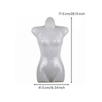 Female Half Body Mannequin Glossy Finish Half Body Dress Form Legless