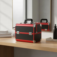 Aluminum Makeup Case Lockable Travel Vanity Box Large Capacity for Hairstylists