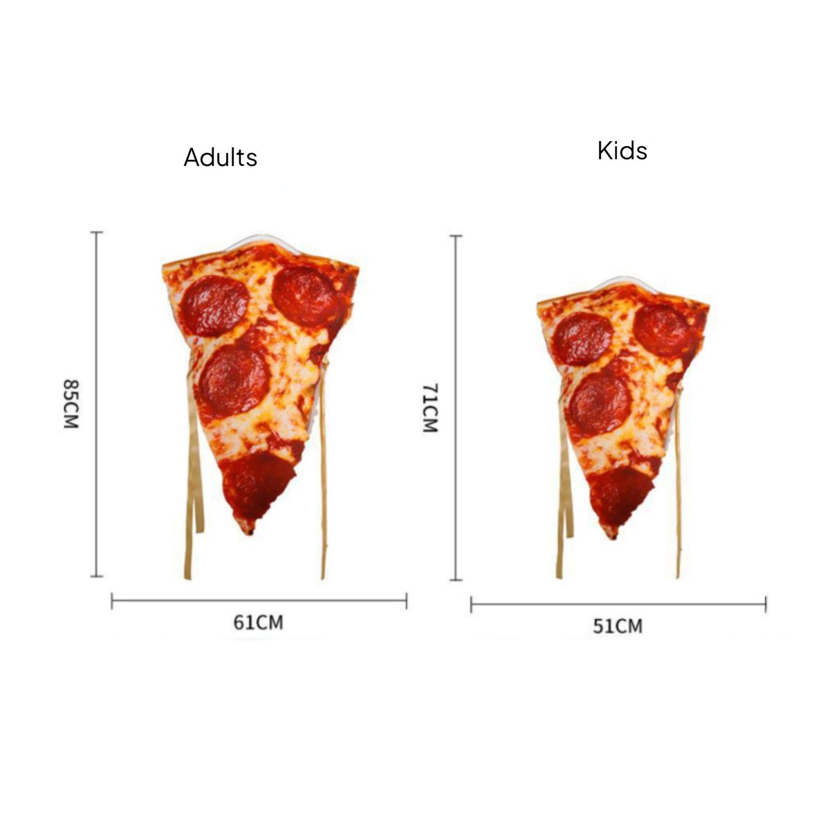 Pizza Slice Costume Triangular Shape Food Outfit Cotton Material for Theatre