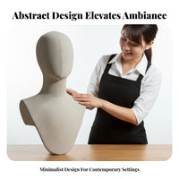 Long Neck Design Abstract Mannequin Head Stable Base Abstract Model Head Long-Lasting for Cosplayers, E-Commerce Sellers