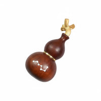 Jujube Wood Gourd Container Screw Top Lid Storage Locket for Keychain, Necklace