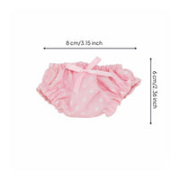 17cm Doll Underwear Easy On and Remove Miniature Panties Washable