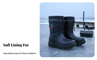 Lightweight EVA Cold Weather Boots Wear Resistant Fleece Lined Winter Boots Cushioned Comfort for Fishermen, Workers