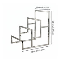 Stainless Steel Clutch Stand Multi-Tier Metal Wallet Display Stand Luxury Feel Stepped Purse Holder for Retailers, Closet