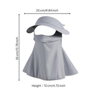 Protection Facekini Breathable Face Cover Sunblock 50+ Sun Visor with Neck Cover for Biking, Summer
