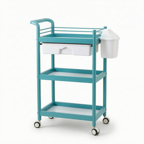 Rolling Utility Cart with Drawer Versatile for Hairstylists
