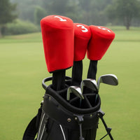 3 Pieces Sport Wood Headcover Set Snug Fit Soft Sport Headcovers Numbered Club Head Protectors Long-Lasting Sports Equipment