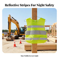 Reflective Safety Vest Breathable High Visibility Vest 360 Degree Protection Lightweight for Thoroughfare Workers, Nighttime