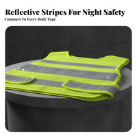 Reflective Safety Vest Breathable High Visibility Vest 360 Degree Protection Lightweight for Thoroughfare Workers, Nighttime