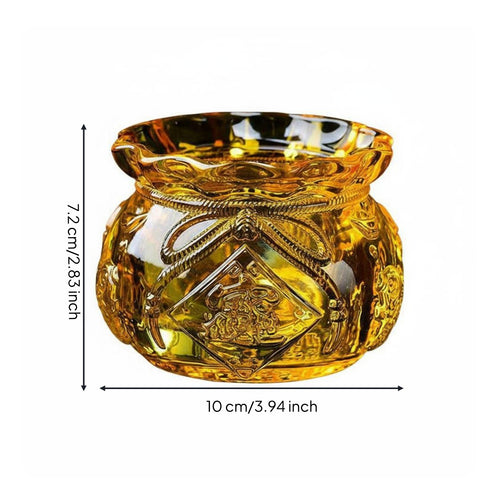 Yuan Bao Wealth Decoration Auspicious Design Crystal Wealth Bag for Office, Shop