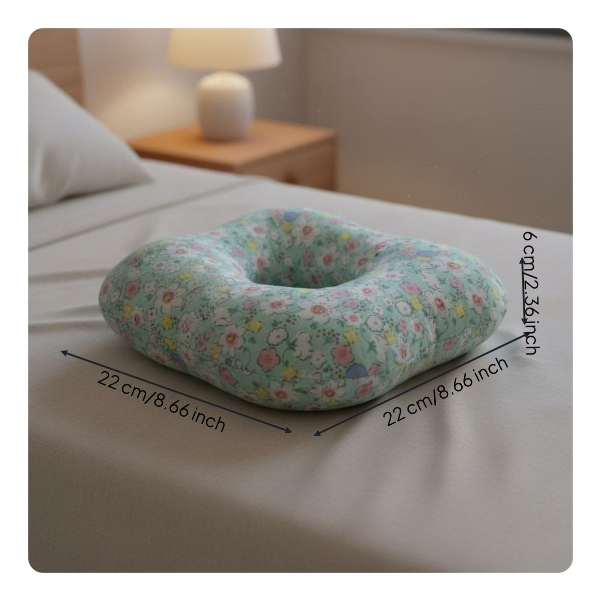 Side Sleeping Ear Pillow Pain Relief Donut Pillow Adjustable