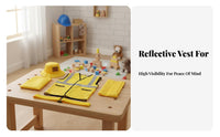 5 Pieces Educational Toy Children's Carpenter Dress up Kit Realistic Design Yellow Worker Uniform for Children Long-Lasting Material