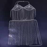 Rhinestone Body Chain with Fringe Lightweight Jewelry Crystal for Women