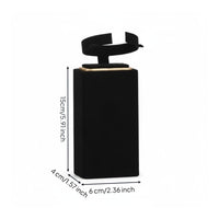 Black Velvet Jewelry Stand Set Elegant Band Holder Stand Space-Saving