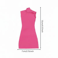 1/6 Doll Turtleneck Mini Dress Cloth Material 1/6 Scale Dress Realistic Look