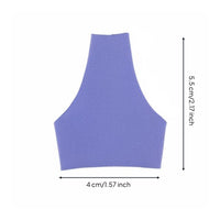 Backless Halter Top Simple to Wear and Removable High Neck Crop Top Photo