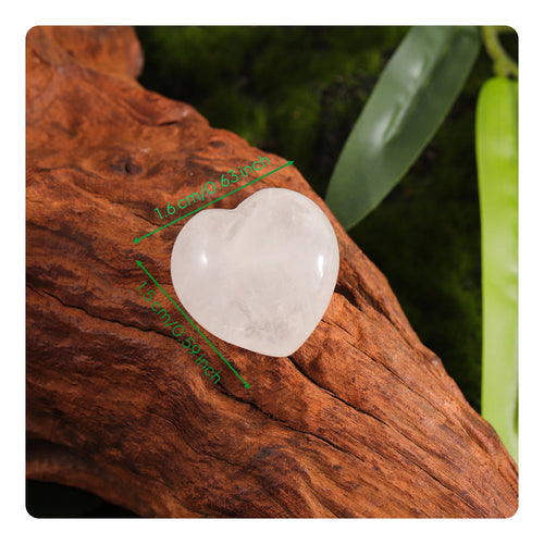 Undrilled Crystal Heart Semi-Finished Assorted Energy Center Stones Pocket Size