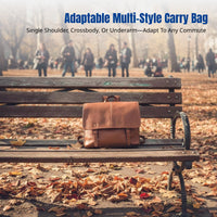 Vegetable Tanned Leather Delivery Backpack, Multi-Carry, Retro Casual, Unisex, Travel Bag