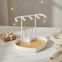 Heart Shaped Jewelry Stand Multi-Functional Earring and Bracelet Rack for Women